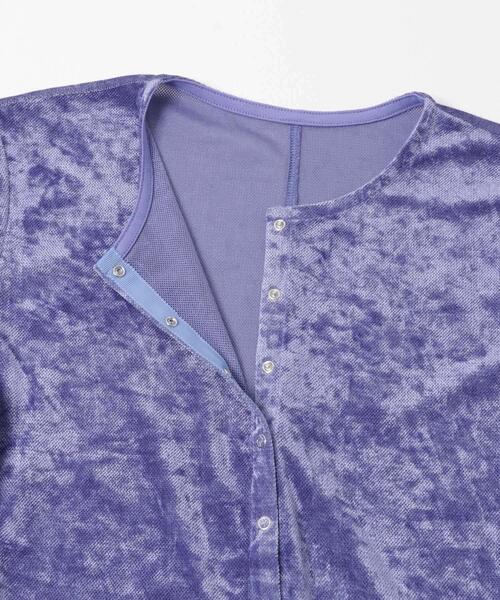 URBAN RESEARCH ROSSO WOMEN(アーバンリサーチ ロッソ)の「シアーベロアデザインプルオーバー(その他トップス・レディース・ブルー/オフホワイト・FREE)」の7枚目の写真