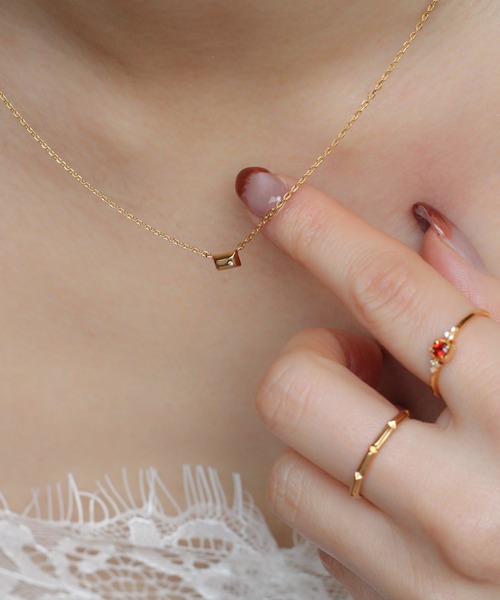 セール】K18vermeil チョコレート ダイヤモンド ネックレス