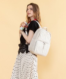 新品・ノベルティ ☆ 非売品 ホワイト キルティングバックパック バックパック/リュック（ホワイト/白色系・キルティング）ファッション