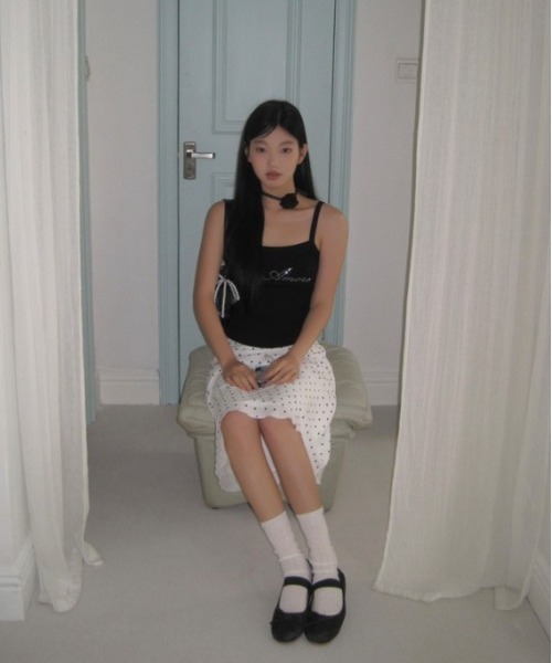 Vini（ヴィニ）の「ドットシアーマーメイドスカート（スカート・レディース・ホワイト・FREE）」の5枚目の写真