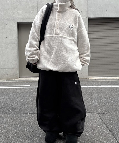 YACA(ヤーカ)の「Half Button Boa Tops/ハーフボタンボアトップス【unisex item】(その他アウター・レディース・ブラック/アイボリー・FREE)」の19枚目の写真
