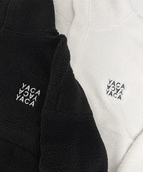 YACA(ヤーカ)の「Half Button Boa Tops/ハーフボタンボアトップス【unisex item】(その他アウター・レディース・ブラック/アイボリー・FREE)」の11枚目の写真