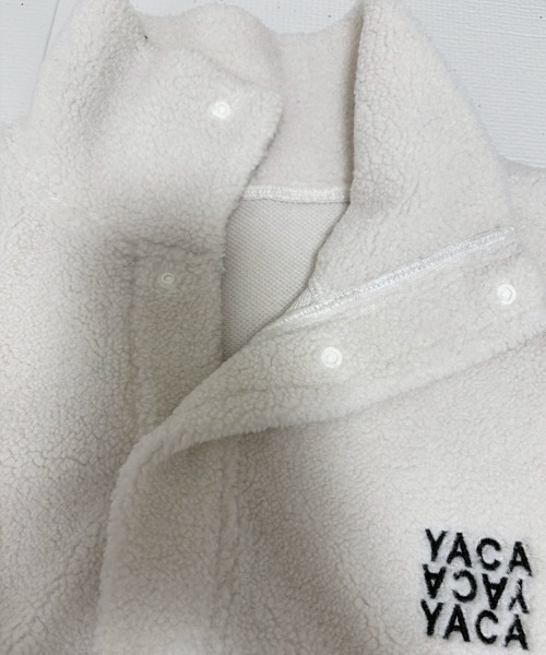 YACA(ヤーカ)の「Half Button Boa Tops/ハーフボタンボアトップス【unisex item】(その他アウター・レディース・ブラック/アイボリー・FREE)」の14枚目の写真