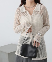 COLONY 2139 | ネップ透かし編みカーディガン(カーディガン/ボレロ)
