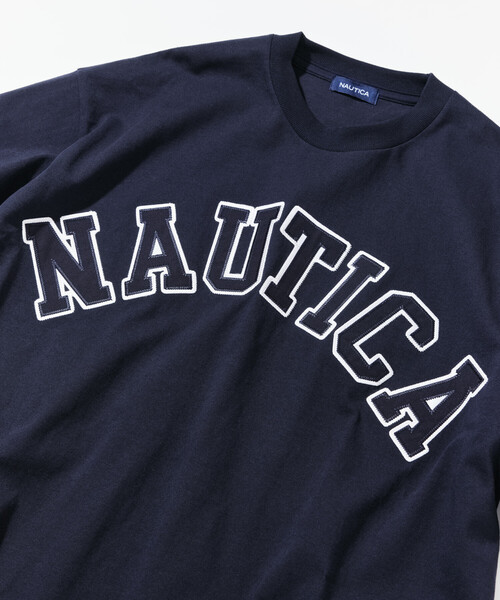 NAUTICA（ノーティカ）の「NAUTICA/ノーティカ ビッグシルエット アーチロゴ ショートスリーブTシャツ（Tシャツ/カットソー・メンズ・ネイビー/グリーン/ホワイト/ブラウン/グレー/ブラック・SMALL/MEDIUM/LARGE/X-LARGE）」の7枚目の写真