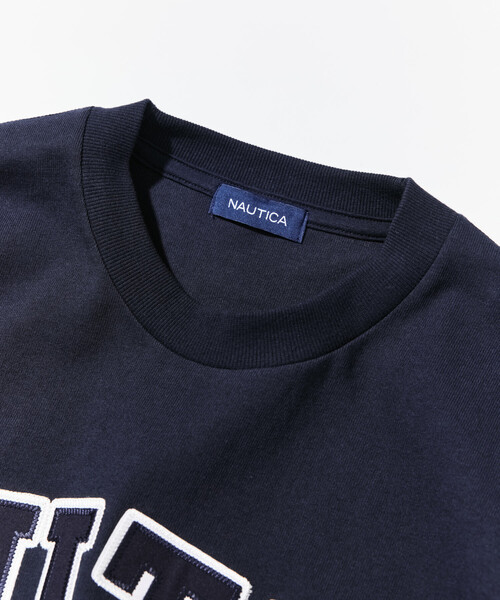 NAUTICA（ノーティカ）の「NAUTICA/ノーティカ ビッグシルエット アーチロゴ ショートスリーブTシャツ（Tシャツ/カットソー・メンズ・ネイビー/グリーン/ホワイト/ブラウン/グレー/ブラック・SMALL/MEDIUM/LARGE/X-LARGE）」の8枚目の写真