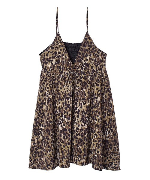 X-girl(エックスガール)の「CAMI MINI DRESS(ワンピース・レディース・ブラック/ベージュ・ONE SIZE)」の6枚目の写真