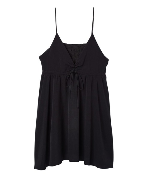 X-girl(エックスガール)の「CAMI MINI DRESS(ワンピース・レディース・ブラック/ベージュ・ONE SIZE)」の7枚目の写真