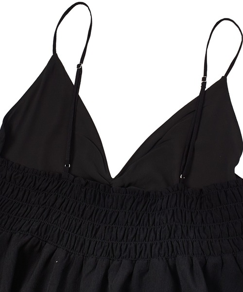X-girl(エックスガール)の「CAMI MINI DRESS(ワンピース・レディース・ブラック/ベージュ・ONE SIZE)」の8枚目の写真