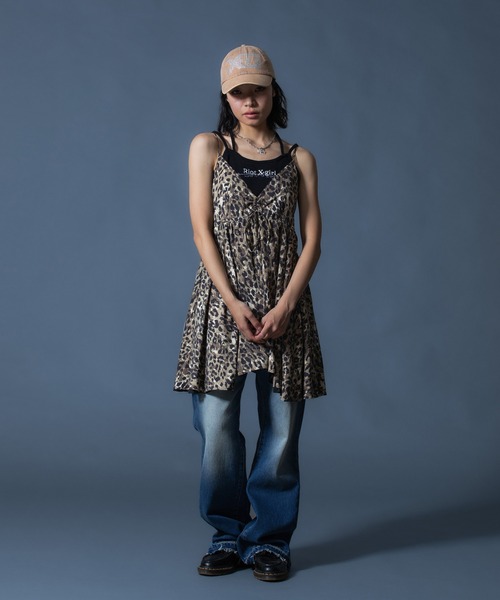X-girl(エックスガール)の「CAMI MINI DRESS(ワンピース・レディース・ブラック/ベージュ・ONE SIZE)」の18枚目の写真