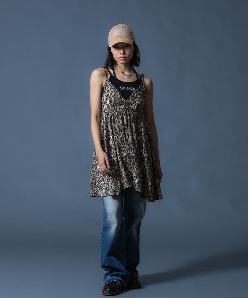 X-girl(エックスガール)の「CAMI MINI DRESS(ワンピース・レディース・ブラック/ベージュ・ONE SIZE)」の19枚目の写真