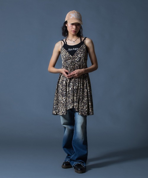 X-girl(エックスガール)の「CAMI MINI DRESS(ワンピース・レディース・ブラック/ベージュ・ONE SIZE)」の20枚目の写真