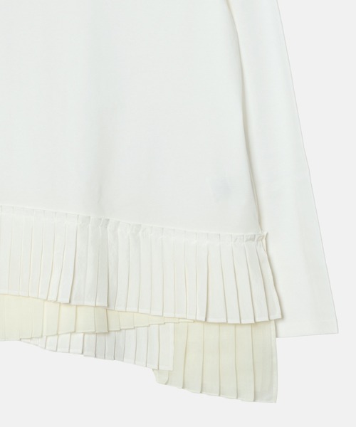 LE CIEL BLEU(ルシェルブルー)の「ロングスリーブジャージートップw/フリルヘム / Long Sleeve Jersey Top w/Frilled Hem(Tシャツ/カットソー・レディース・ホワイト/チャコールグレー/ブラック・36)」の12枚目の写真