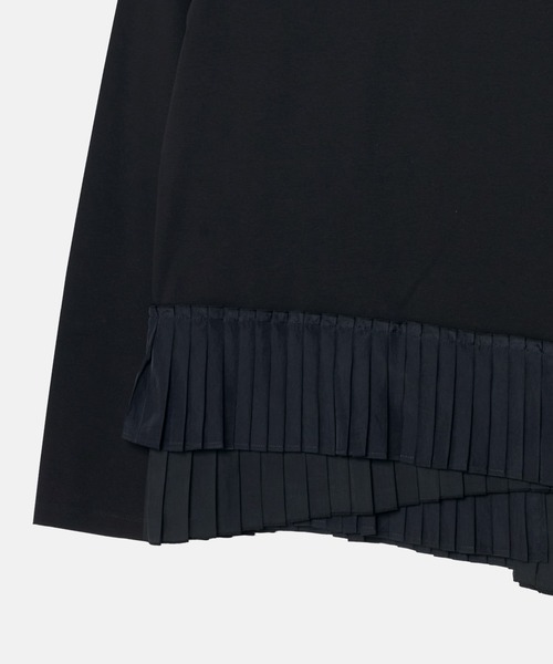 LE CIEL BLEU(ルシェルブルー)の「ロングスリーブジャージートップw/フリルヘム / Long Sleeve Jersey Top w/Frilled Hem(Tシャツ/カットソー・レディース・ホワイト/チャコールグレー/ブラック・36)」の14枚目の写真