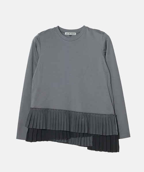 LE CIEL BLEU(ルシェルブルー)の「ロングスリーブジャージートップw/フリルヘム / Long Sleeve Jersey Top w/Frilled Hem(Tシャツ/カットソー・レディース・ホワイト/チャコールグレー/ブラック・36)」の18枚目の写真
