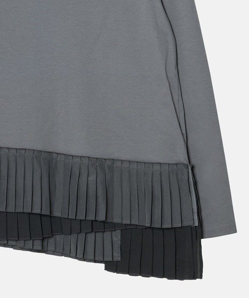LE CIEL BLEU(ルシェルブルー)の「ロングスリーブジャージートップw/フリルヘム / Long Sleeve Jersey Top w/Frilled Hem(Tシャツ/カットソー・レディース・ホワイト/チャコールグレー/ブラック・36)」の21枚目の写真