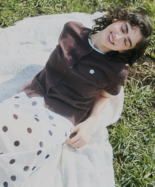 MARY QUANT(マリークワント)の「【待望の再入荷!】MARY QUANT × PUBLUX/マリークワント レイヤード風 ショートスリーブ ニット カーディガン 限定展開(カーディガン/ボレロ・レディース・ブラック/ネイビー/グレー/ブラウン・フリ-)」の7枚目の写真