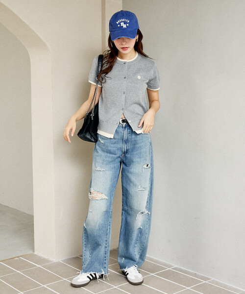 MARY QUANT(マリークワント)の「【待望の再入荷!】MARY QUANT × PUBLUX/マリークワント レイヤード風 ショートスリーブ ニット カーディガン 限定展開(カーディガン/ボレロ・レディース・ブラック/ネイビー/グレー/ブラウン・フリ-)」の16枚目の写真