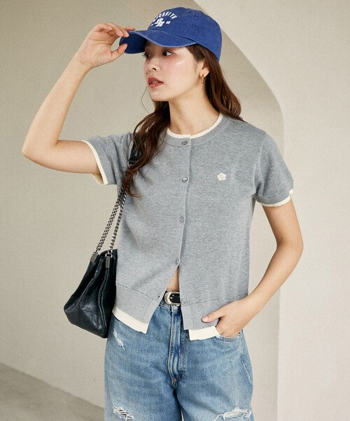 MARY QUANT(マリークワント)の「【待望の再入荷!】MARY QUANT × PUBLUX/マリークワント レイヤード風 ショートスリーブ ニット カーディガン 限定展開(カーディガン/ボレロ・レディース・ブラック/ネイビー/グレー/ブラウン・フリ-)」の17枚目の写真