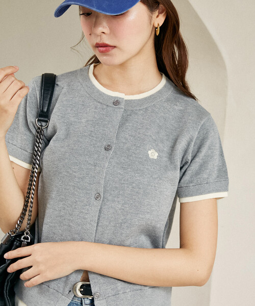 MARY QUANT(マリークワント)の「【待望の再入荷!】MARY QUANT × PUBLUX/マリークワント レイヤード風 ショートスリーブ ニット カーディガン 限定展開(カーディガン/ボレロ・レディース・ブラック/ネイビー/グレー/ブラウン・フリ-)」の18枚目の写真