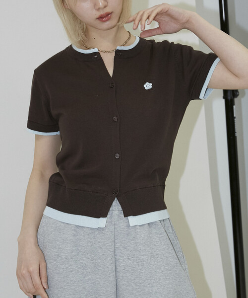 マリークワント　MARY QUANT x PUBLUX カーディガン PUBLUX（パブリュクス）の「MARY QUANT/マリークヮント ワッペン