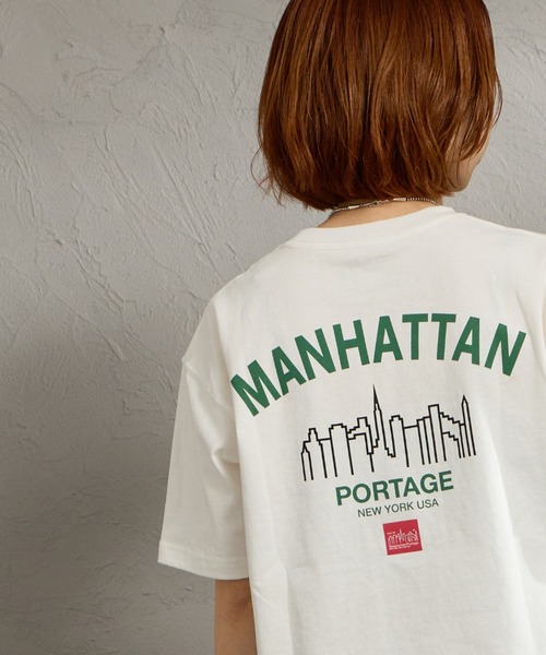 Manhattan Portage（マンハッタンポーテージ）の「[MANHATTAN PORTAGE/マンハッタンポーテージ] 別注 アーチプリント Tシャツ（Tシャツ/カットソー・レディース・ホワイト/ネイビー・XL/L/M/S）」の17枚目の写真