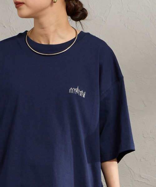 Manhattan Portage（マンハッタンポーテージ）の「[MANHATTAN PORTAGE/マンハッタンポーテージ] 別注 アーチプリント Tシャツ（Tシャツ/カットソー・レディース・ホワイト/ネイビー・XL/L/M/S）」の8枚目の写真