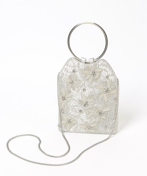 Andemiu(アンデミュウ)の「ビーズリングバック639655(ハンドバッグ・レディース・ライトグレー/ブラック/グレー系その他・FREE)」の5枚目の写真