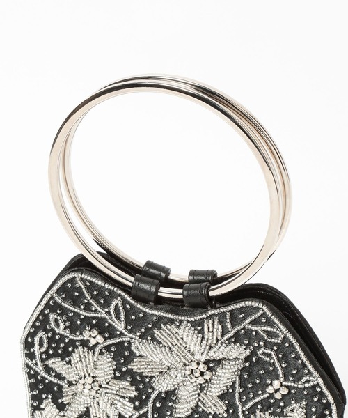 Andemiu(アンデミュウ)の「ビーズリングバック639655(ハンドバッグ・レディース・ライトグレー/ブラック/グレー系その他・FREE)」の12枚目の写真