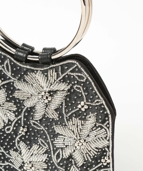 Andemiu(アンデミュウ)の「ビーズリングバック639655(ハンドバッグ・レディース・ライトグレー/ブラック/グレー系その他・FREE)」の13枚目の写真