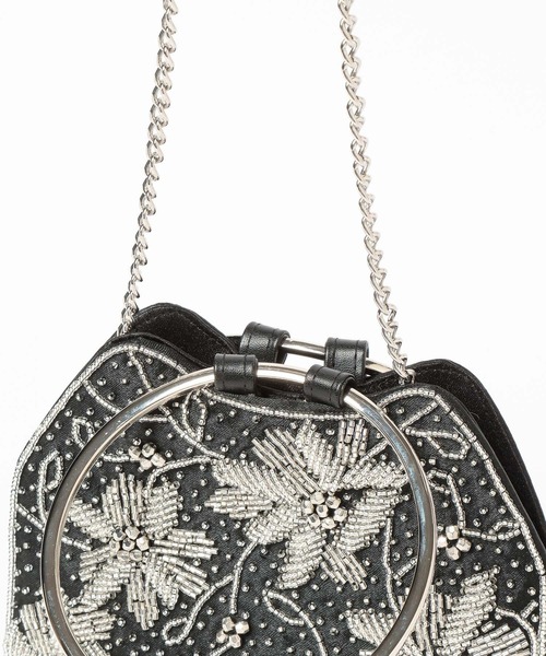 Andemiu(アンデミュウ)の「ビーズリングバック639655(ハンドバッグ・レディース・ライトグレー/ブラック/グレー系その他・FREE)」の15枚目の写真