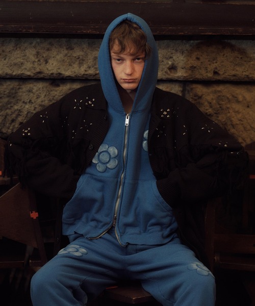 amok（アモク）の「3D FLOWER HOODIE（パーカー・メンズ・ブラック/ブルー・L/M/S）」の2枚目の写真