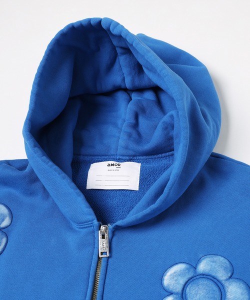 amok（アモク）の「3D FLOWER HOODIE（パーカー・メンズ・ブラック/ブルー・L/M/S）」の8枚目の写真