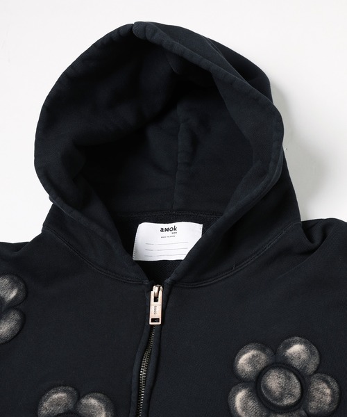 amok（アモク）の「3D FLOWER HOODIE（パーカー・メンズ・ブラック/ブルー・L/M/S）」の3枚目の写真