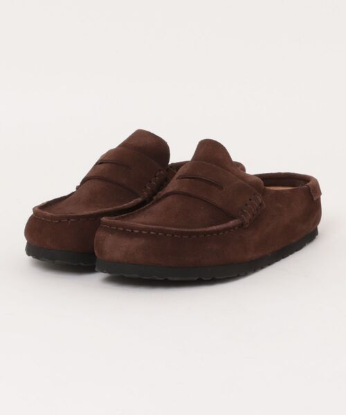 BIRKENSTOCK(ビルケンシュトック)の「ビルケンシュトック 1031701 Naples Wrapped LEVE CARAFE【Narrow幅】 /ネープルズ ラップ スエードカラフェ ナロー幅(ローファー・メンズ・ダークブラウン・37/36/39/38/35/40)」の1枚目の写真