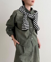 fredy emue | 《セットアップ対応》デニムボウタイクロップドシャツ(シャツ/ブラウス)