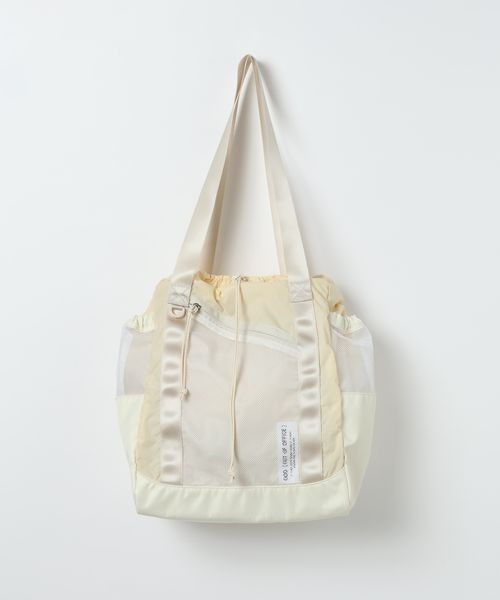 JEANASIS（ジーナシス）の「ナイロンメッシュ3WAYトート/666199（トートバッグ・レディース・ピンク/オフホワイト/ブラック・FREE）」の2枚目の写真