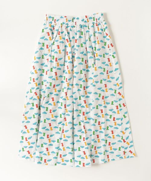 sandy（サンディー）の「プリントタック＆ギャザースカート（スカート・レディース・ネイビー/キナリ/ブルーグレー/オフホワイト・FREE）」の5枚目の写真