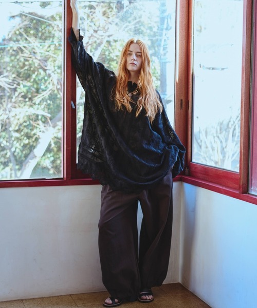 Libra Cue（リブラ キュー）の「シアーレースチュニック（シャツ/ブラウス・レディース・ブラック/アイボリー・FREE）」の15枚目の写真