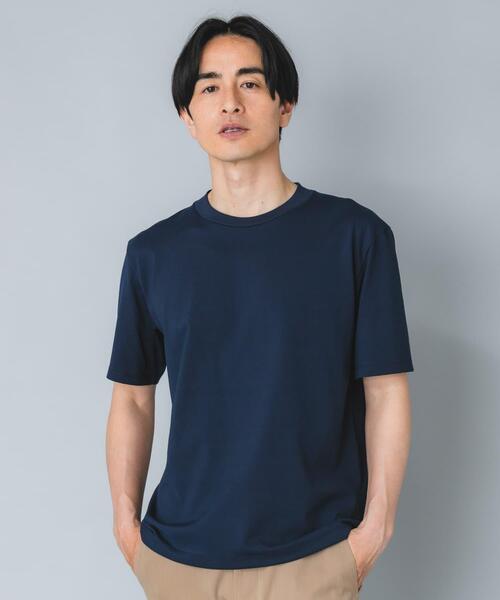 URBAN RESEARCH ROSSO MEN(アーバンリサーチロッソメン)の「『接触冷感/吸水速乾/UVカット』ハイクオリティドレスTシャツ(Tシャツ/カットソー・メンズ・ネイビー/ライトグレー/ホワイト/ブラック・SMALL/X-LARGE/LARGE/MEDIUM)」の4枚目の写真