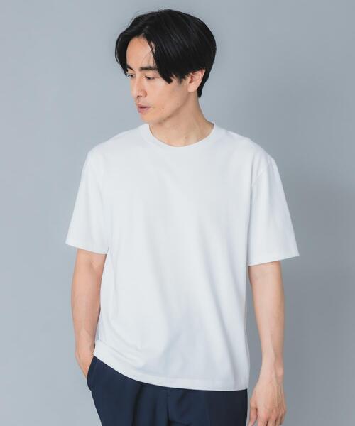 URBAN RESEARCH ROSSO MEN(アーバンリサーチロッソメン)の「『接触冷感/吸水速乾/UVカット』ハイクオリティドレスTシャツ(Tシャツ/カットソー・メンズ・ネイビー/ライトグレー/ホワイト/ブラック・SMALL/X-LARGE/LARGE/MEDIUM)」の1枚目の写真