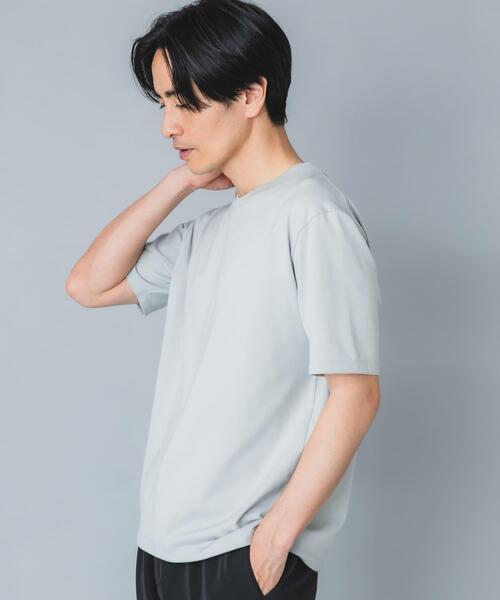 URBAN RESEARCH ROSSO MEN(アーバンリサーチロッソメン)の「『接触冷感/吸水速乾/UVカット』ハイクオリティドレスTシャツ(Tシャツ/カットソー・メンズ・ネイビー/ライトグレー/ホワイト/ブラック・SMALL/X-LARGE/LARGE/MEDIUM)」の3枚目の写真