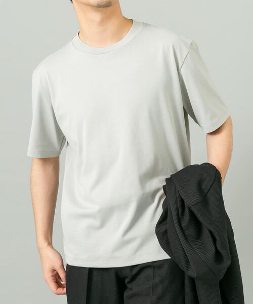 URBAN RESEARCH ROSSO MEN（アーバンリサーチロッソメン）の「『接触冷感/吸水速乾/UVカット』ハイクオリティドレスTシャツ（Tシャツ/カットソー・メンズ・ネイビー/ライトグレー/ホワイト/ブラック・SMALL/X-LARGE/LARGE/MEDIUM）」の6枚目の写真