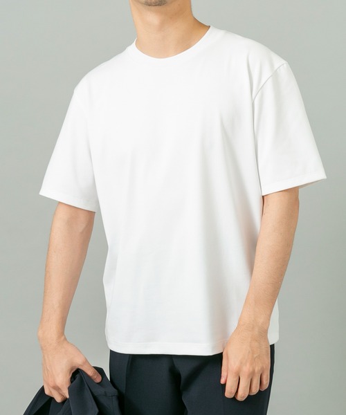 URBAN RESEARCH ROSSO MEN（アーバンリサーチロッソメン）の「ハイクオリティドレスTシャツ（Tシャツ/カットソー・メンズ・ネイビー/ライトグレー/ホワイト/ブラック・SMALL/X-LARGE/LARGE/MEDIUM）」の20枚目の写真
