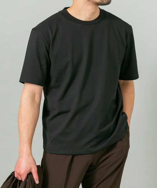 URBAN RESEARCH ROSSO MEN（アーバンリサーチロッソメン）の「ハイクオリティドレスTシャツ（Tシャツ/カットソー・メンズ・ネイビー/ライトグレー/ホワイト/ブラック・SMALL/X-LARGE/LARGE/MEDIUM）」の5枚目の写真