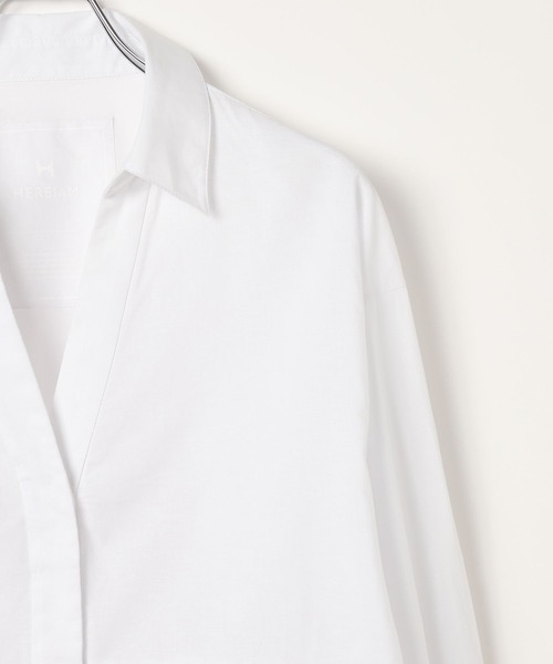 HEREIAM(ヘレイアム)の「【HEREIAM】テックリネンペプラムシャツ(シャツ/ブラウス・レディース・スカイブルー/ブラック/モカ・FREE)」の14枚目の写真