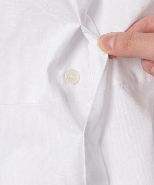 HEREIAM(ヘレイアム)の「【HEREIAM】テックリネンペプラムシャツ(シャツ/ブラウス・レディース・スカイブルー/ブラック/モカ・FREE)」の17枚目の写真