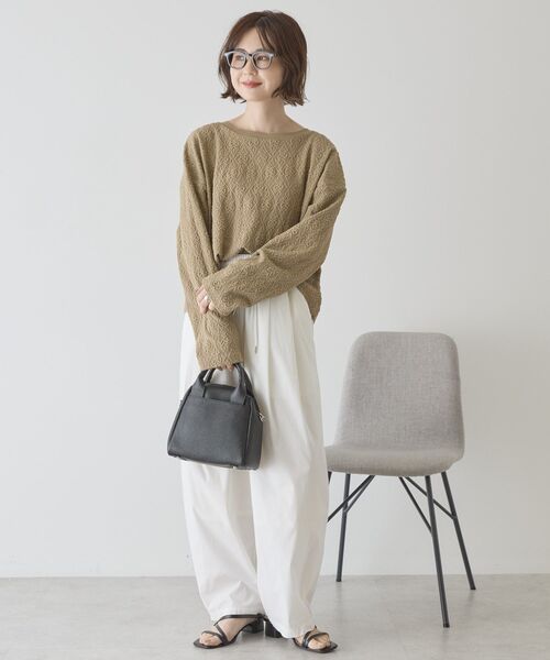 AMERICAN HOLIC（アメリカンホリック）の「総レースプルオーバー（Tシャツ/カットソー・レディース・カーキ/ブラック/アイボリー/オレンジ・M/L）」の9枚目の写真