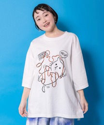 361121:カセットテープにからまるネコTシャツ