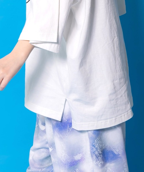 ScoLar Parity（スカラーパリティ）の「361121：カセットテープにからまるネコTシャツ（Tシャツ/カットソー・レディース・イエロー/ブラック/オフホワイト・M/S）」の10枚目の写真